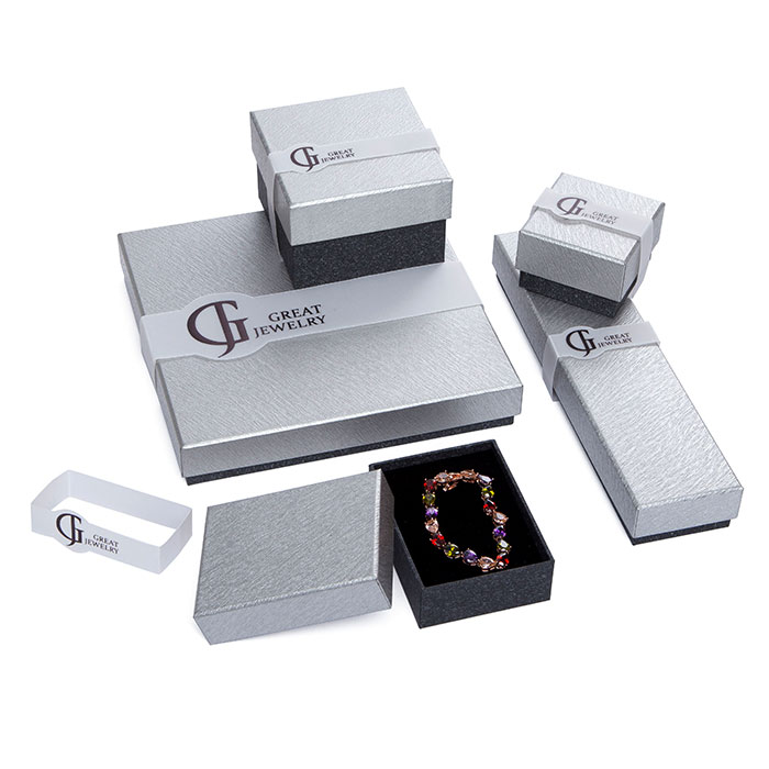 Gray gold luxury custom jewellry gift boxes