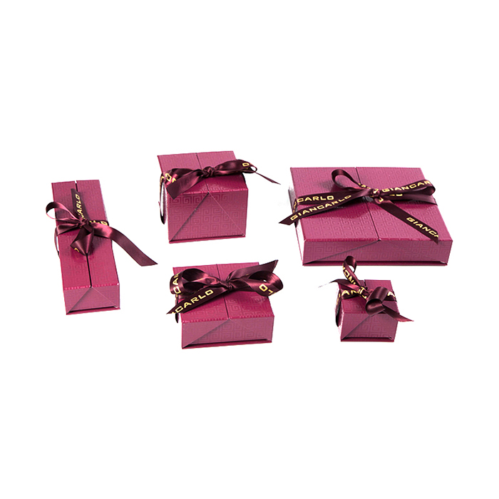 Exquisite fuchsia plastic custom jewelry box on sale