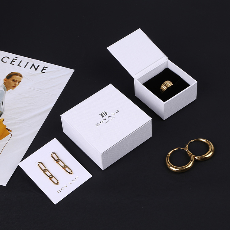 Eco friendly custom cardboard paper jewelry ring jewelry packaging box