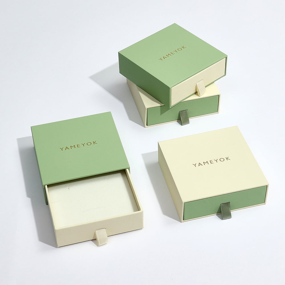 custom logo gift pendant necklace box packaging