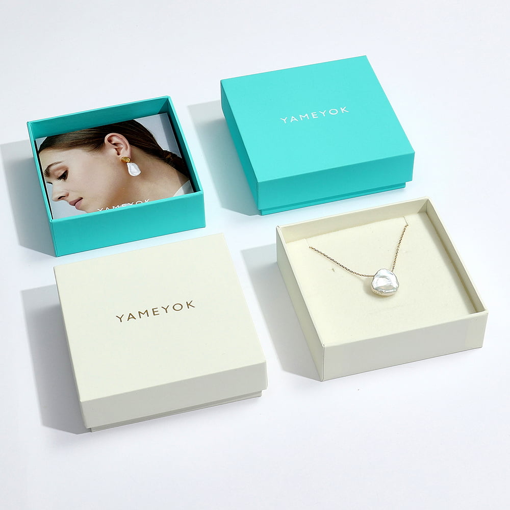 High quality square custom necklace gift paper box packaging