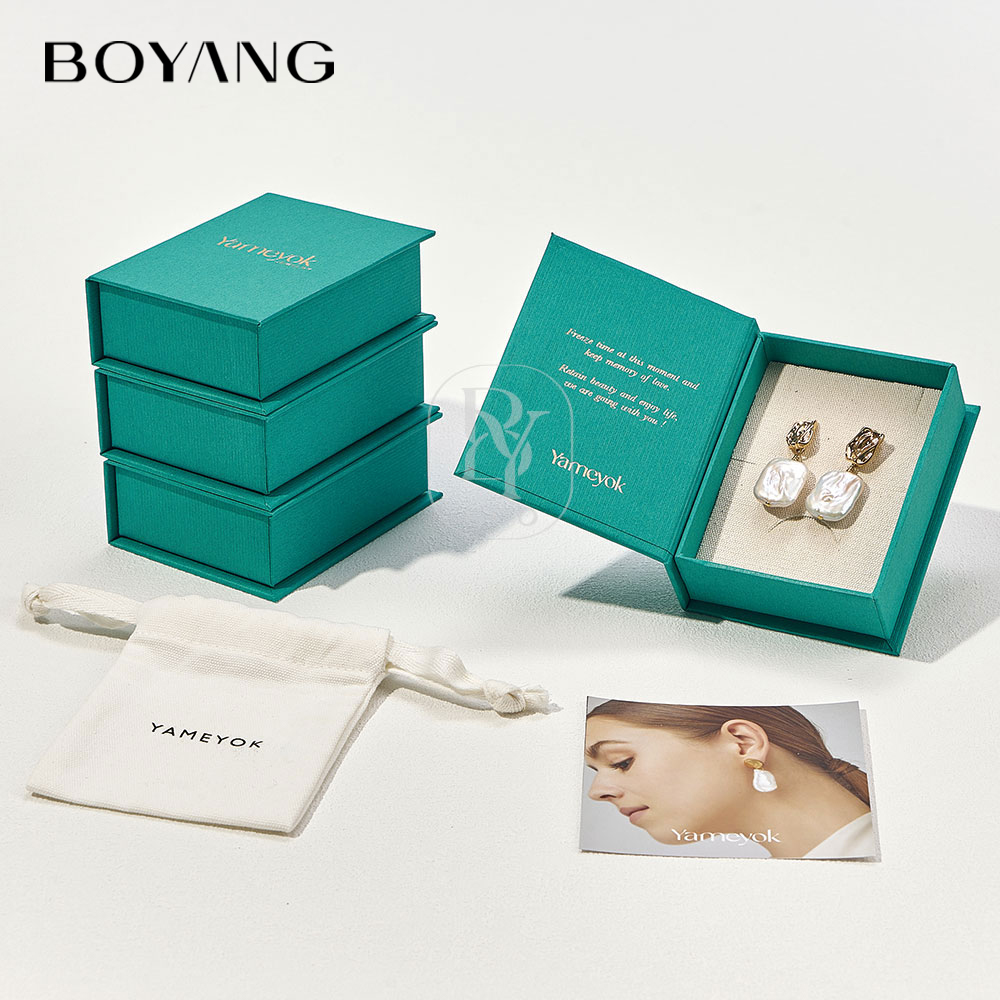 Boyang Custom Small Book Shape Paper Jewelry Box